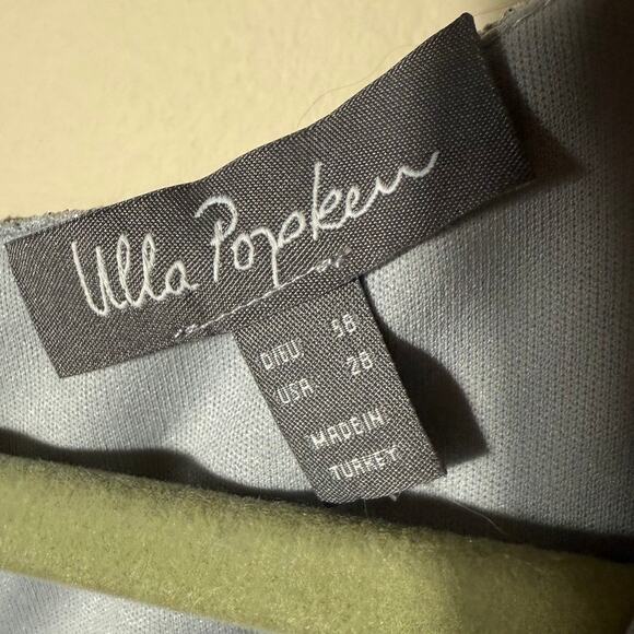 Ulla Popken Silver Sparkle Flutter Sleeve Dress SZ 28 V Neck Formal New Years - Picture 3 of 8